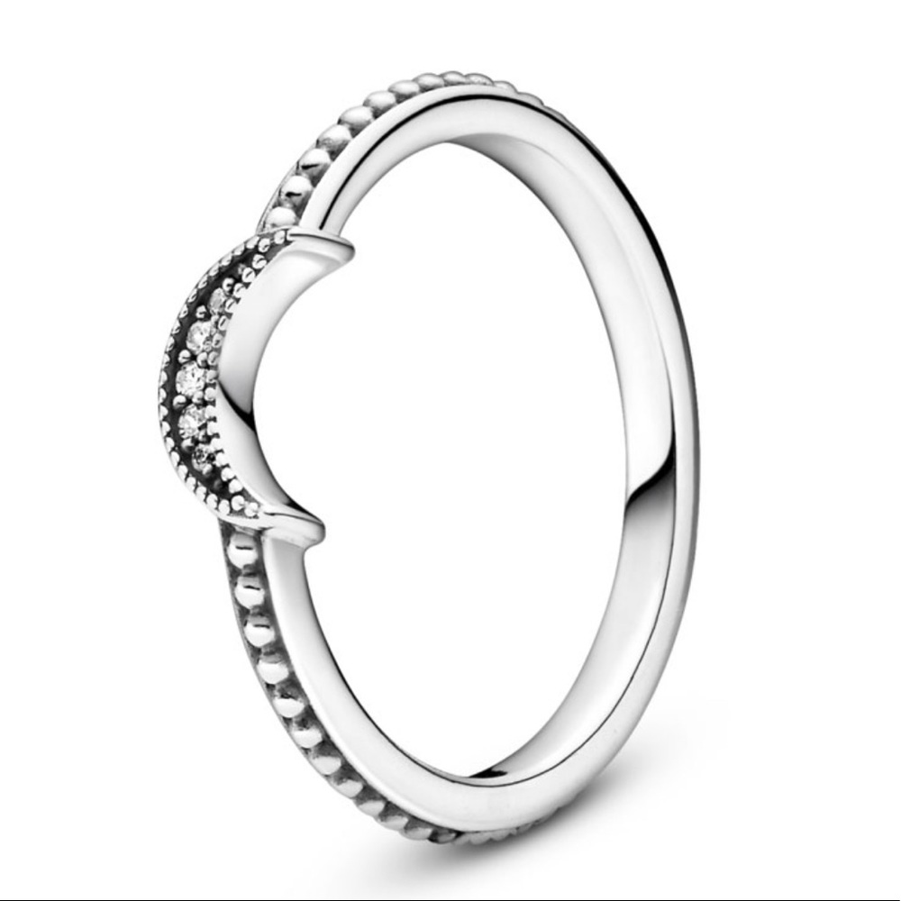 Pandora Crescent Moon Beaded Ring Brand new authentic size 8.5(58)